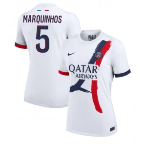 Paris Saint-Germain Marquinhos #5 Gostujuci Dres za Ženska 2024-25 Kratak Rukavima